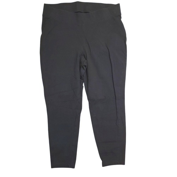 Torrid plus‎ size 2x black premium wide waistband leggings cropped pants - Picture 1 of 2